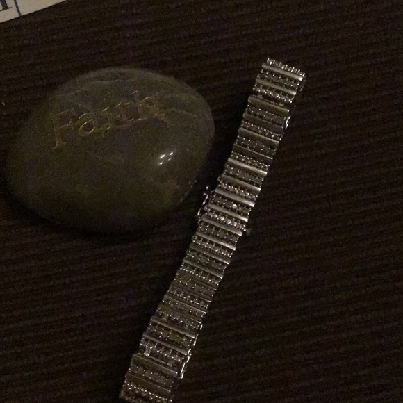 GORGEOUS STERLING SILVER GENUINE DIAMOND π BRACELET! - Picture 6 of 7